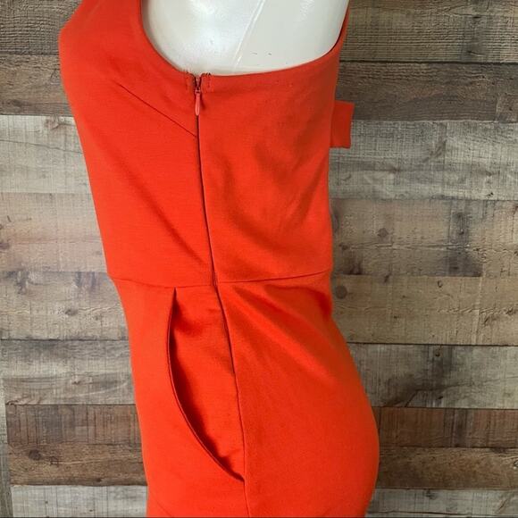 Jack by BB Dakota Penelope Ponti Roma Orange Sleeveless Dress Size Medium - Picture 9 of 12